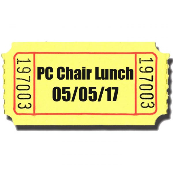 PC Chair's Meeting & Lunch-(Thursday, May 4)